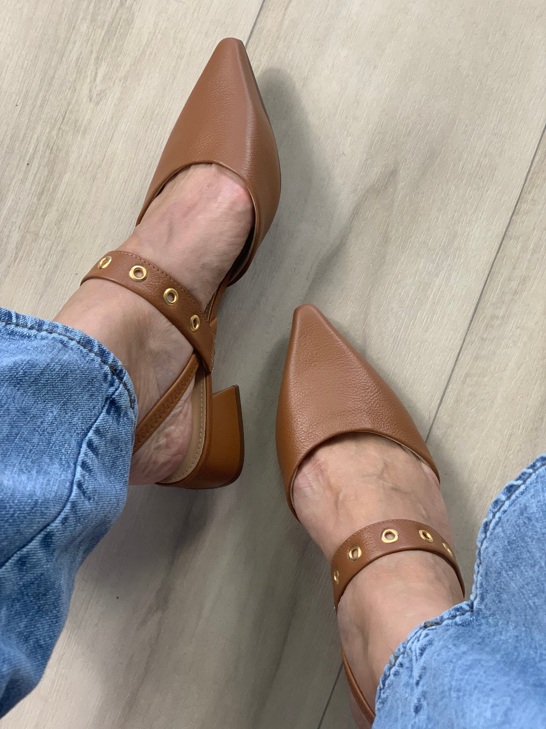 Tchocco Whisky Slingback Flats