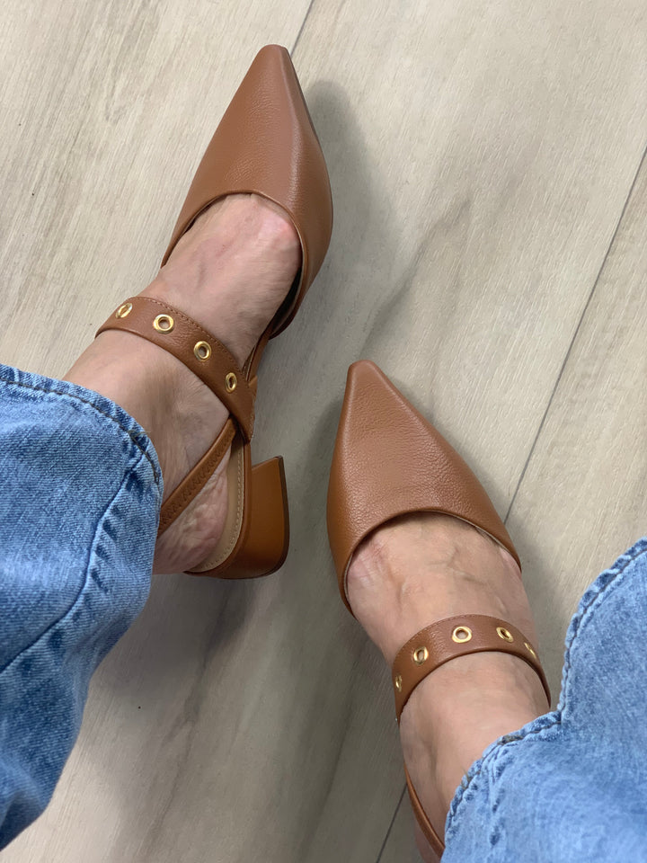 Tchocco Whisky Slingback Flats