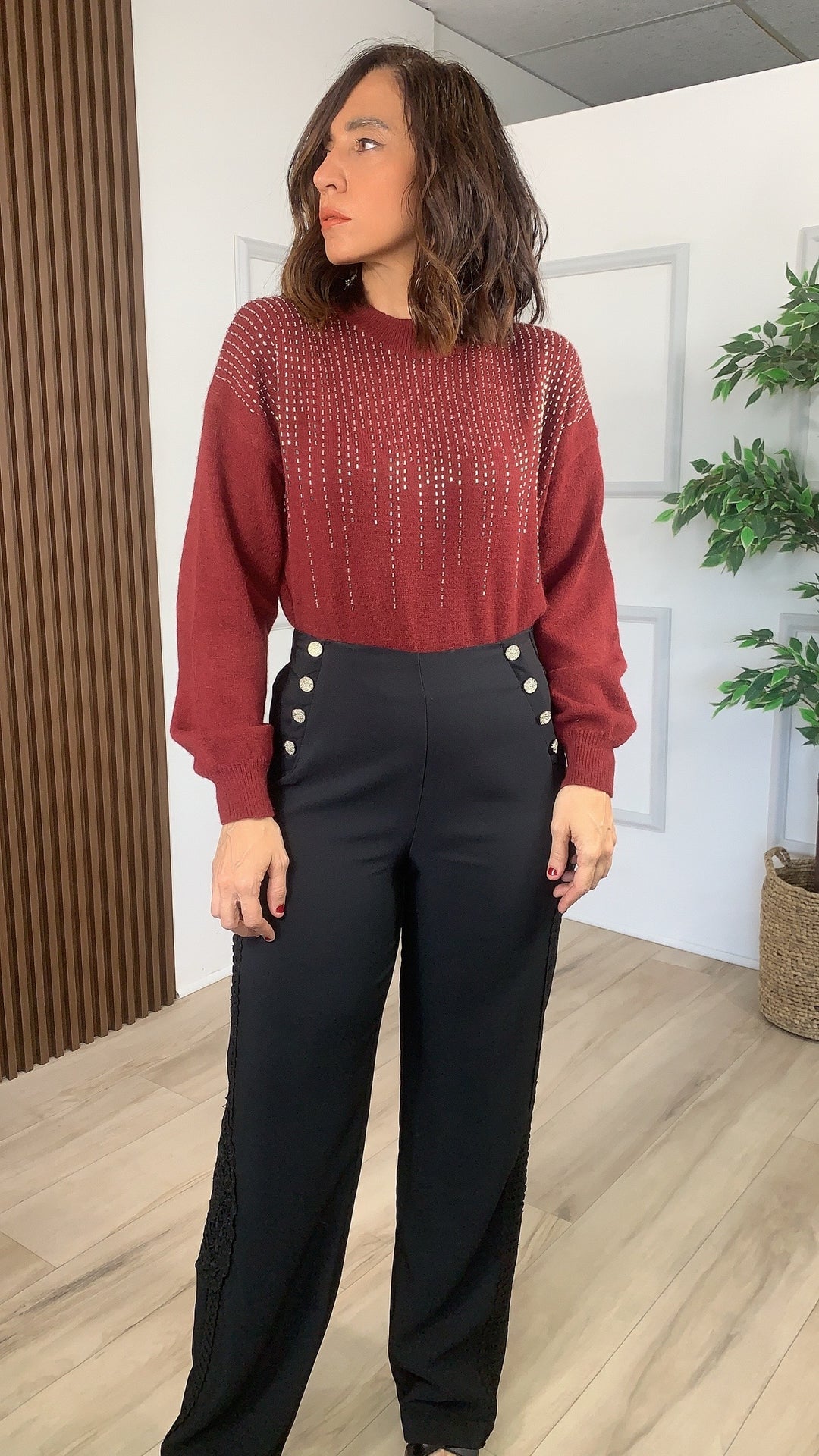 Semilla Burgundy Sweater