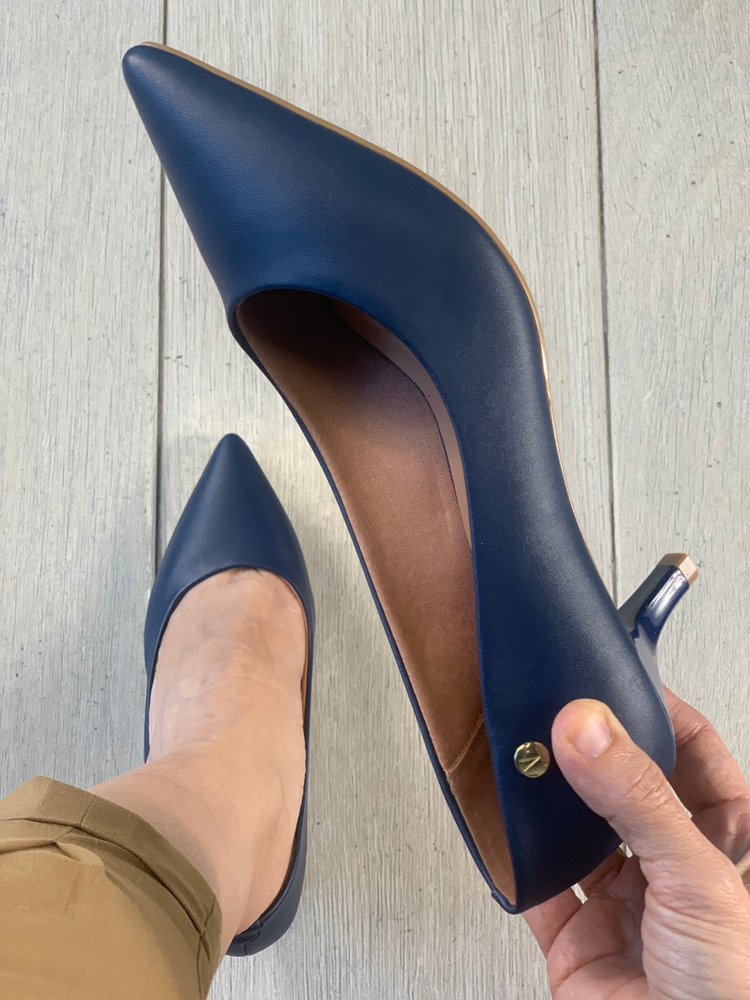 Vizzano 1" Navy Classic Kitten Heel