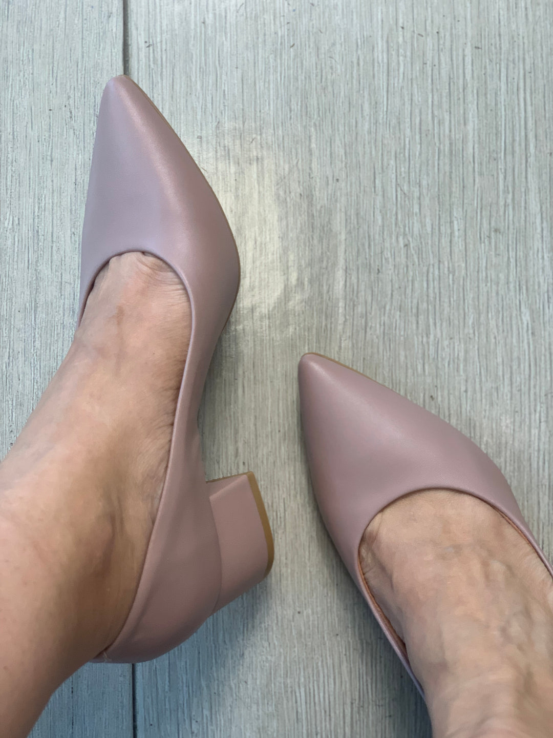 Vizzano Taupe Square Heels