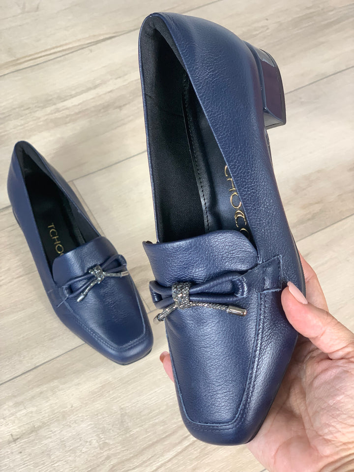 Tchocco Navy Bow Flats