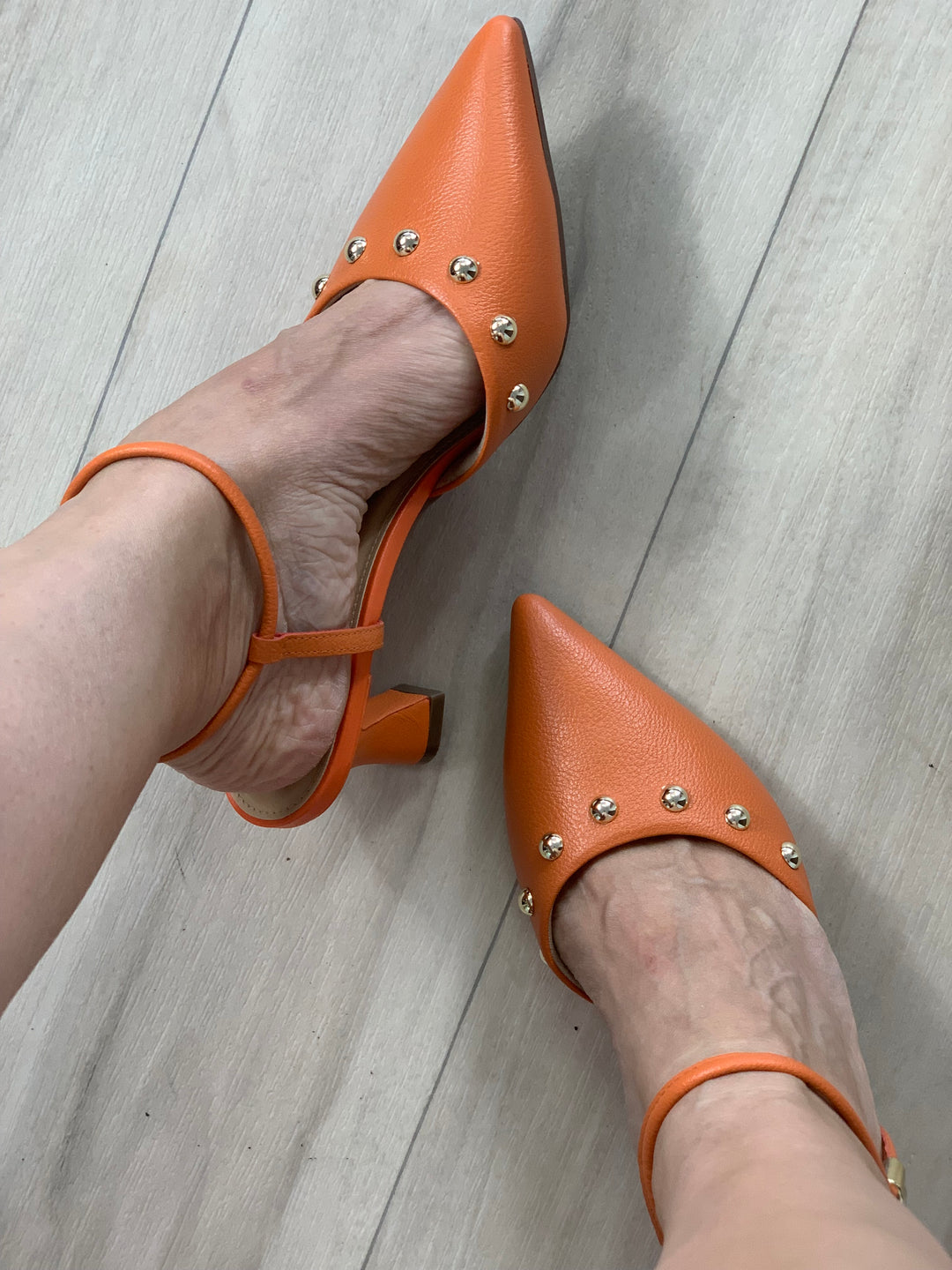 Tchocco Caramel Studs Heels