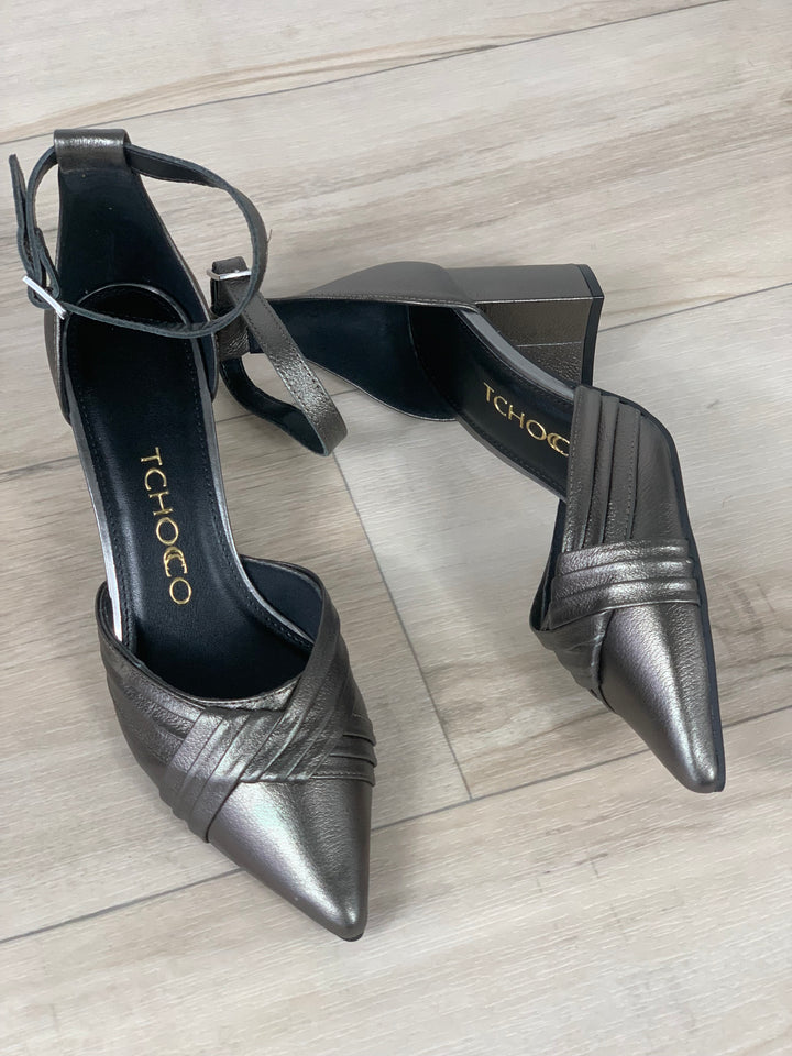 Tchocco Onix Draping Block Heels