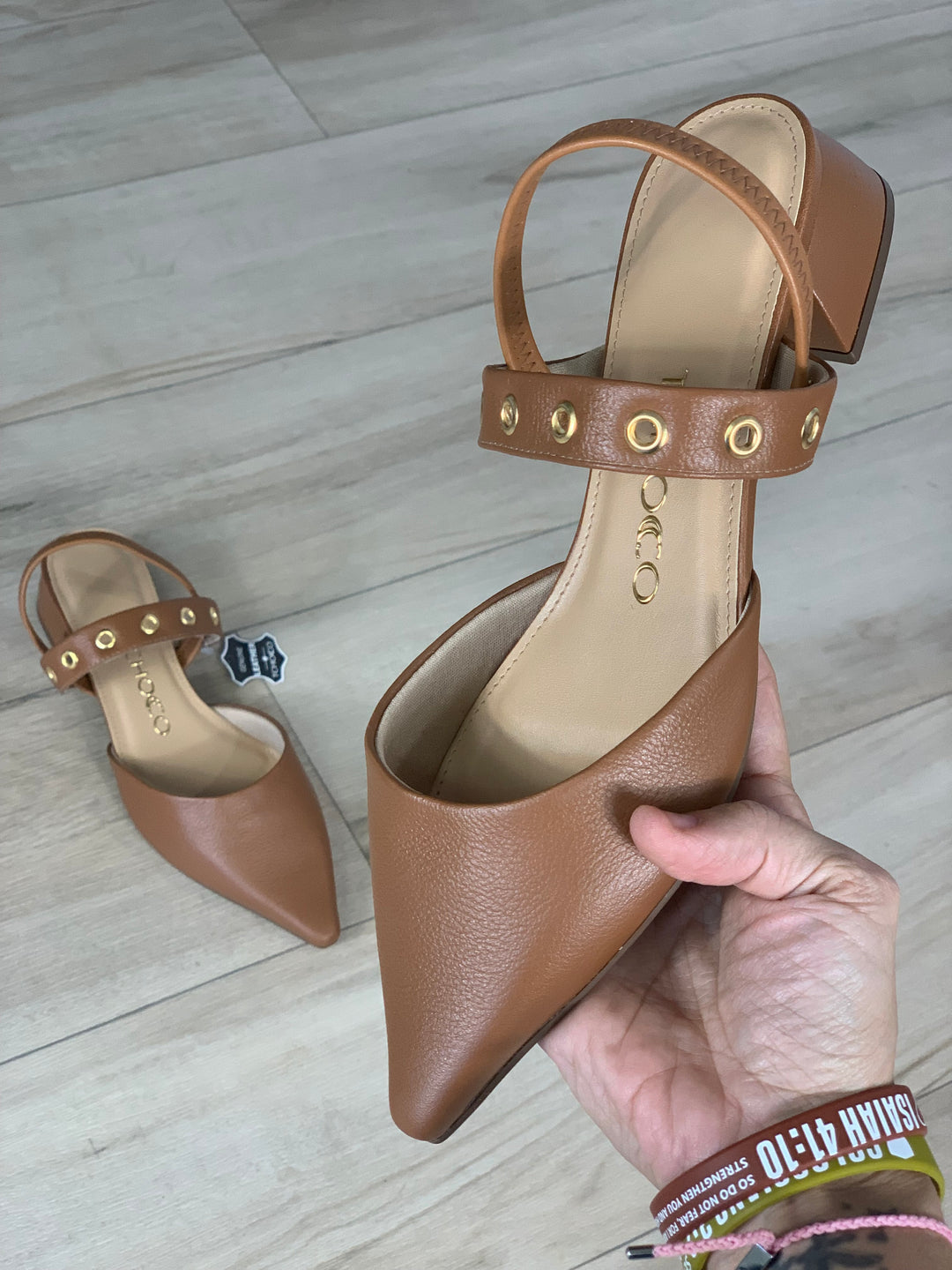 Tchocco Whisky Slingback Flats