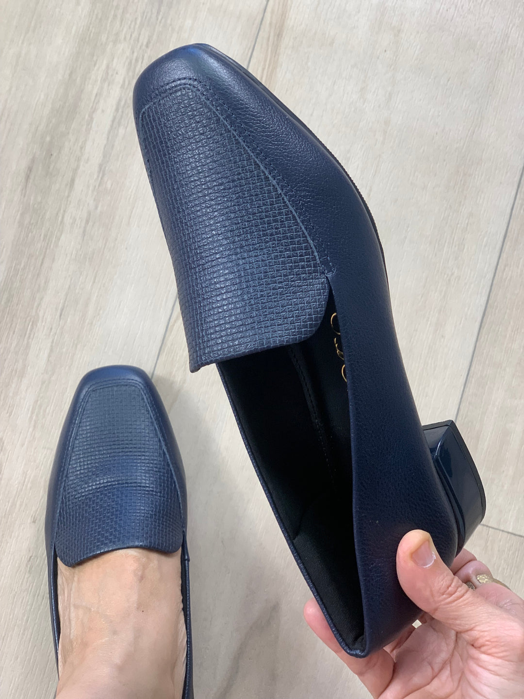 Tchocco Navy Textured Flats