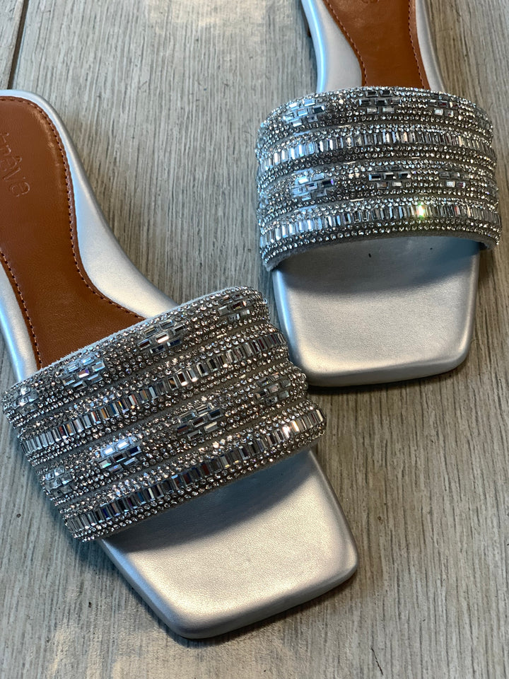 Treve Silver Flat Sandals