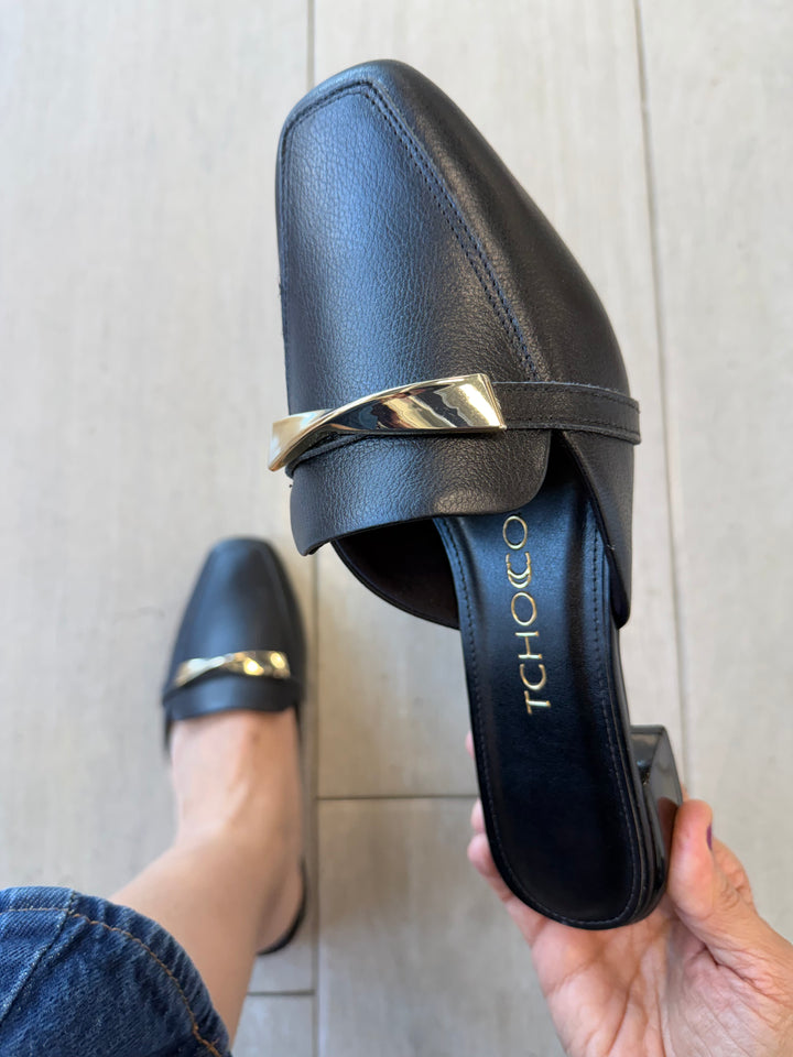 Tchocco Preto Round Mules