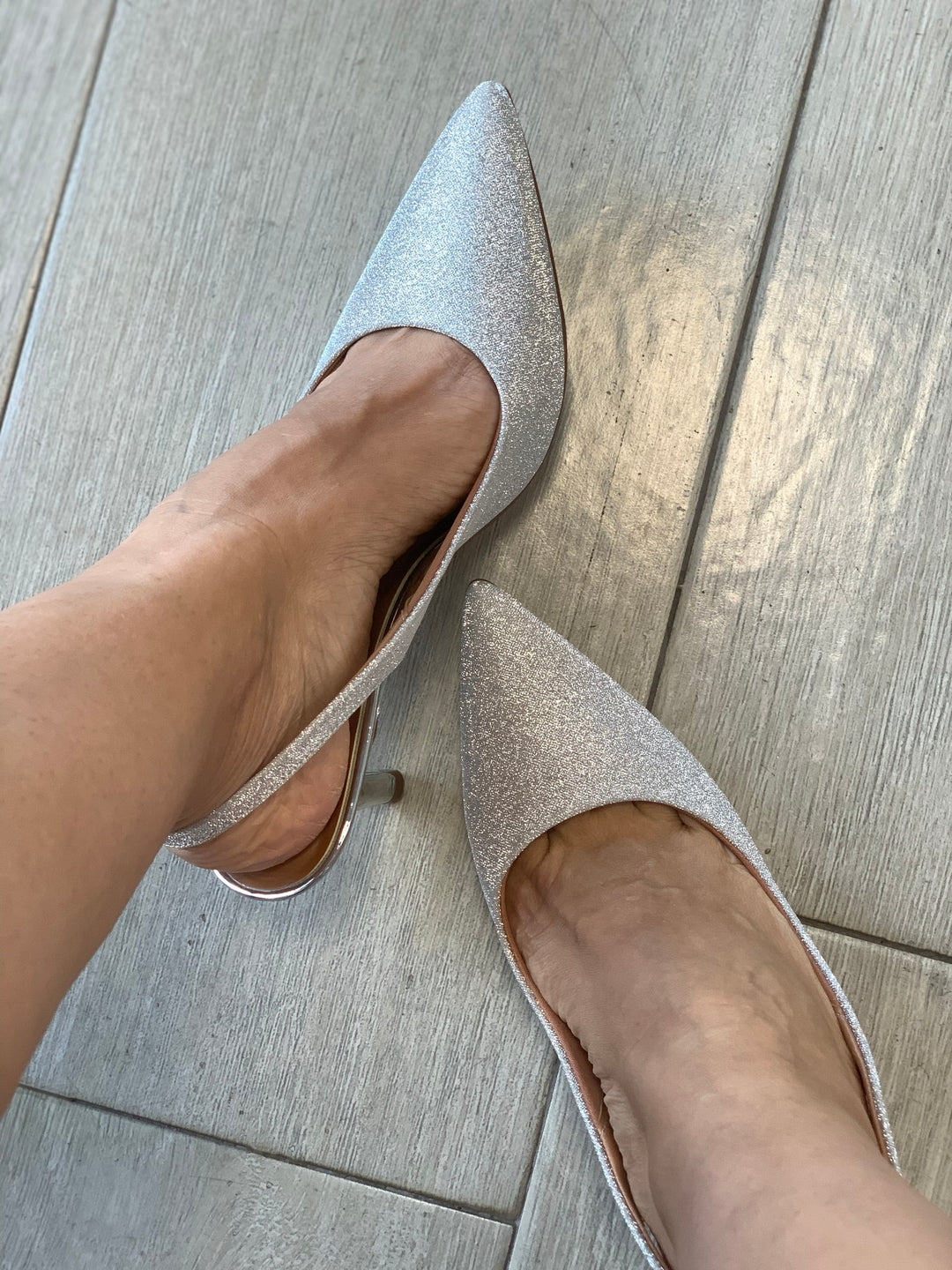 Vizzano Silver Glitter 2.5” Heels