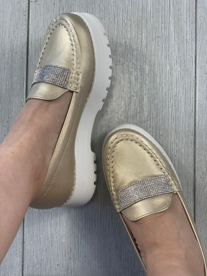 Modare Gold Loafers