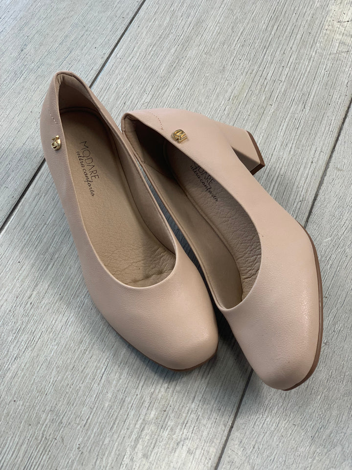 Modare Beige Classic Square Heels