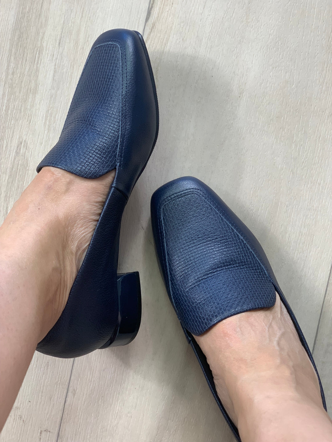 Tchocco Navy Textured Flats