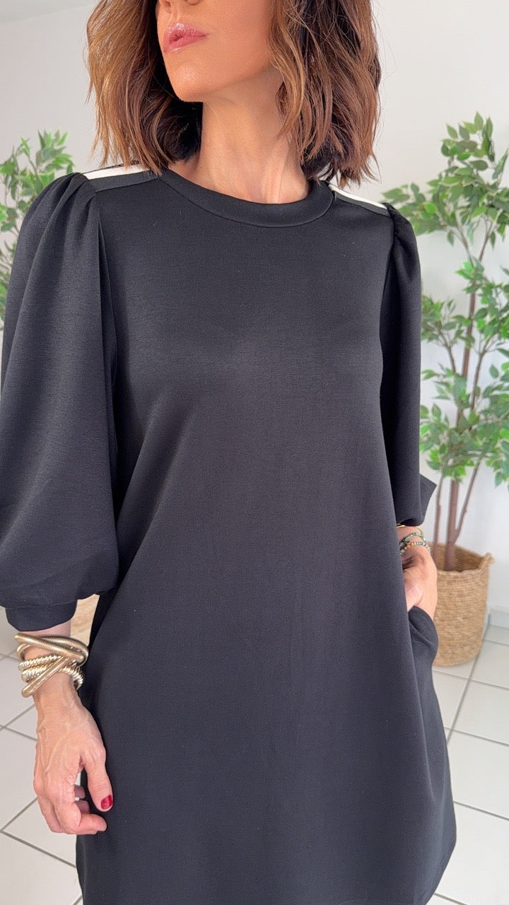 Serenidad Black Mini Dress