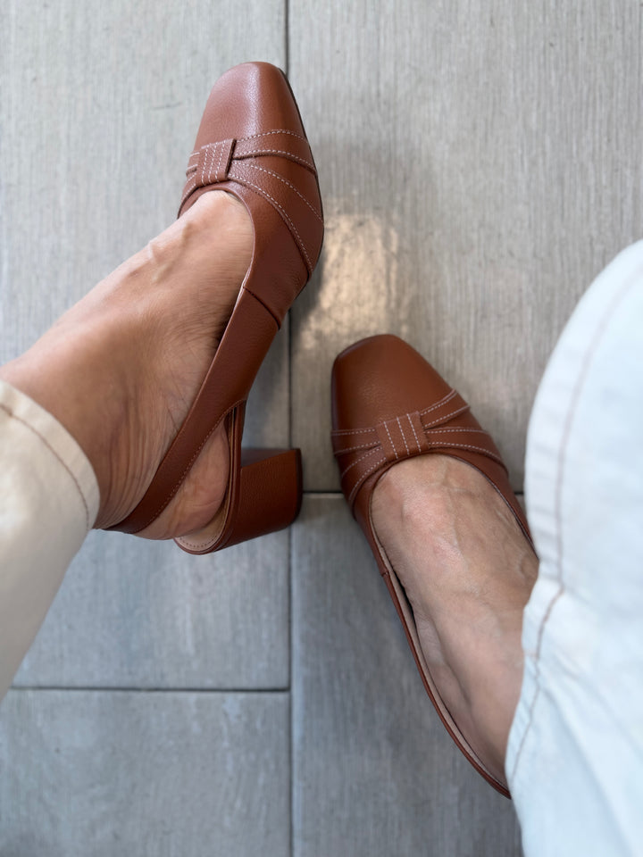 Tchocco Whisky RT Slingback Block Heels