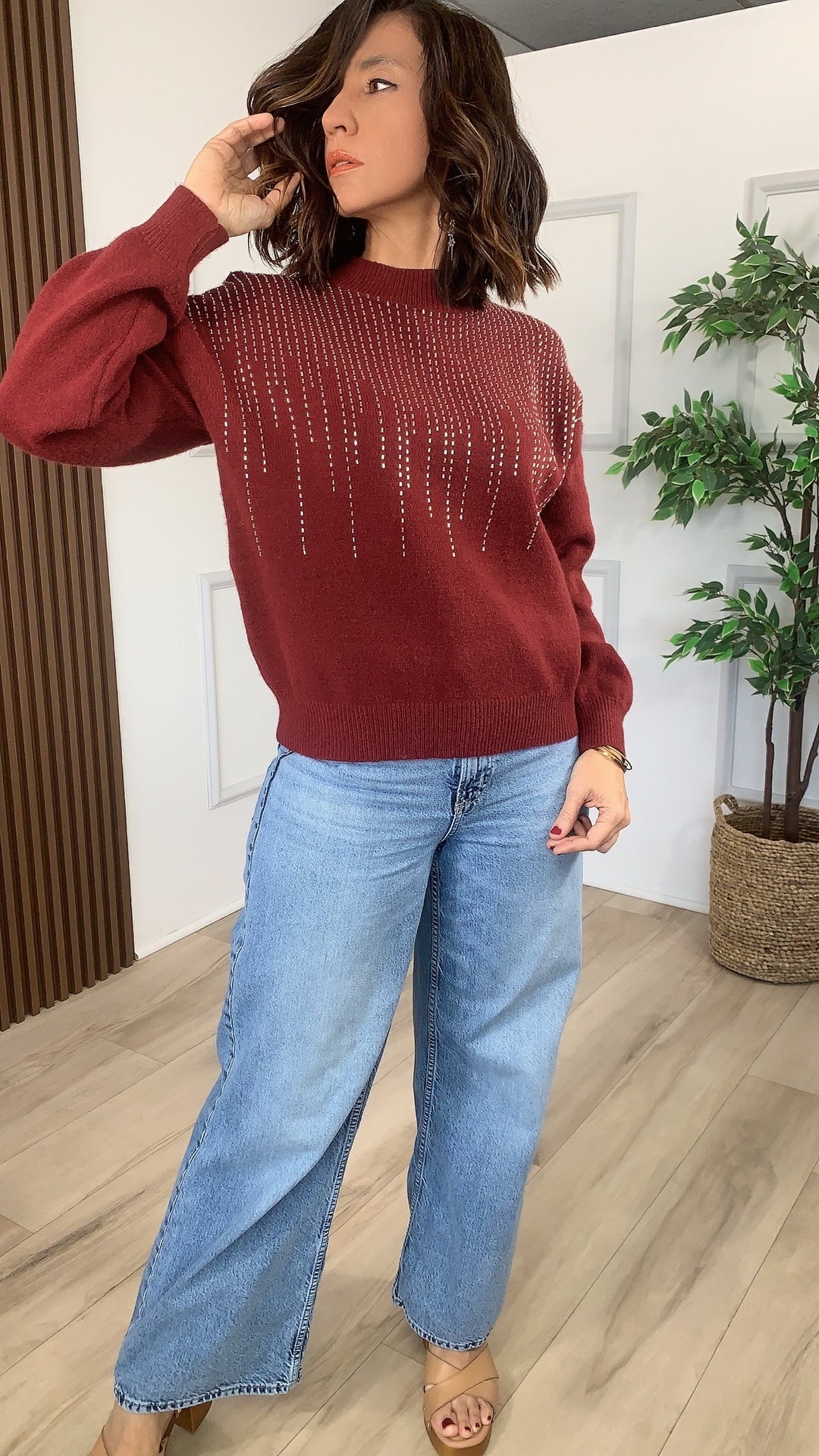 Semilla Burgundy Sweater