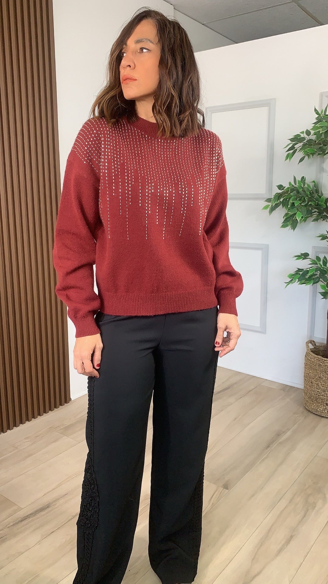 Semilla Burgundy Sweater