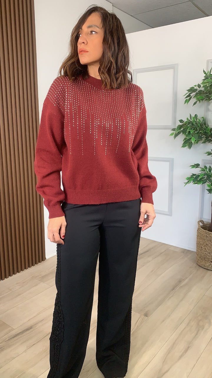 Semilla Burgundy Sweater