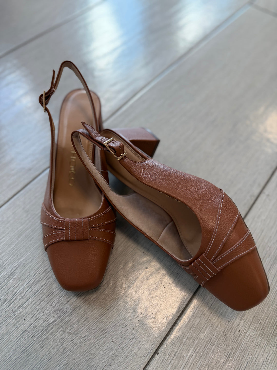 Tchocco Whisky RT Slingback Block Heels