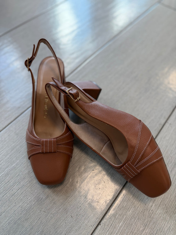 Tchocco Whisky RT Slingback Block Heels