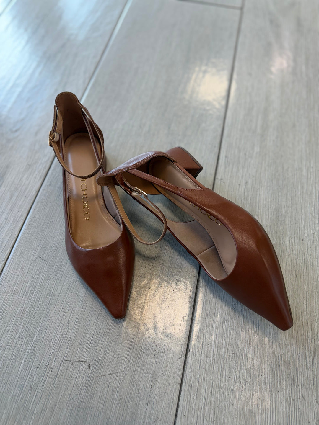 Tchocco Brown Strappy Mary Janes