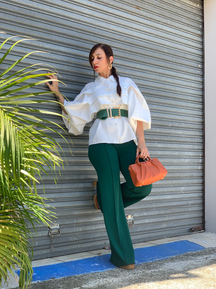 Hunter Green High Waist Pants