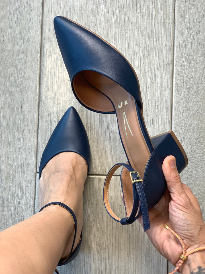 Vizzano Navy Strappy Square Heels