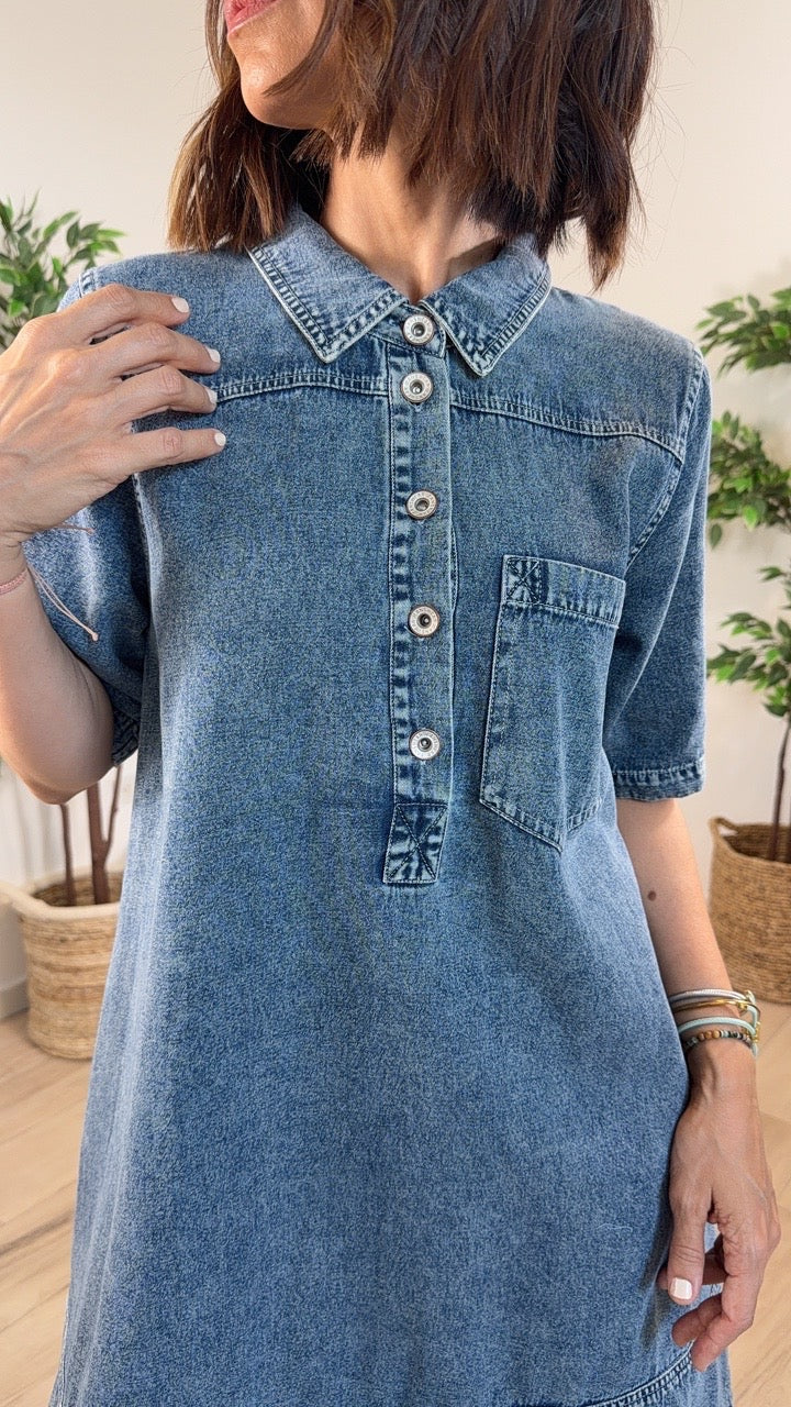 Servir Denim Mini Dress
