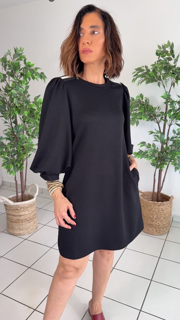 Serenidad Black Mini Dress