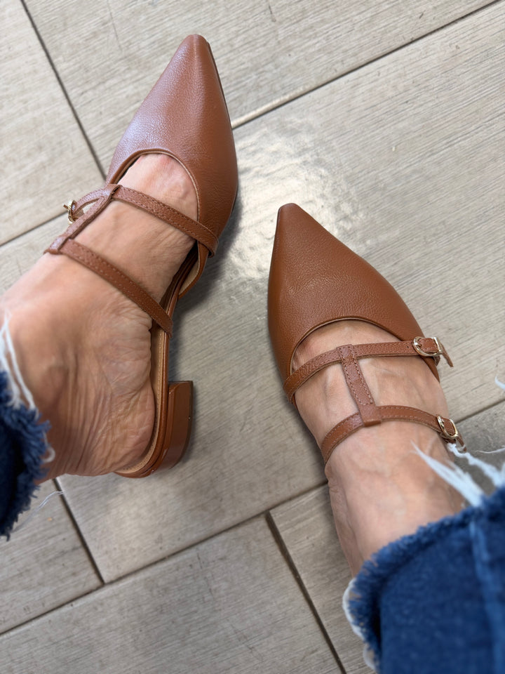 Tchocco Whisky Strappy Mules