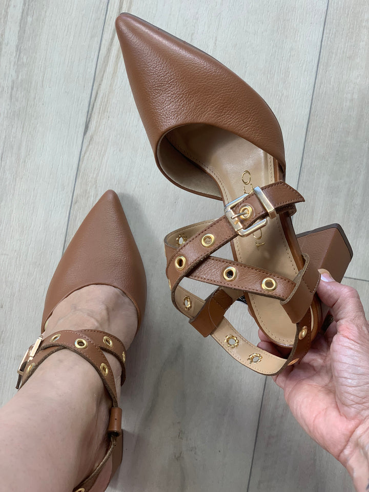Tchocco 3" Whisky Double Strap Block Heels