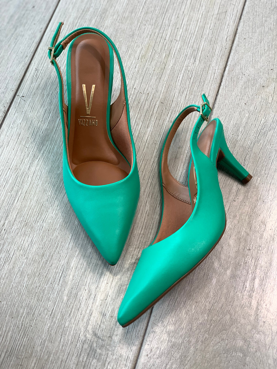 Vizzano Green 2.5” Strappy Classic Heels