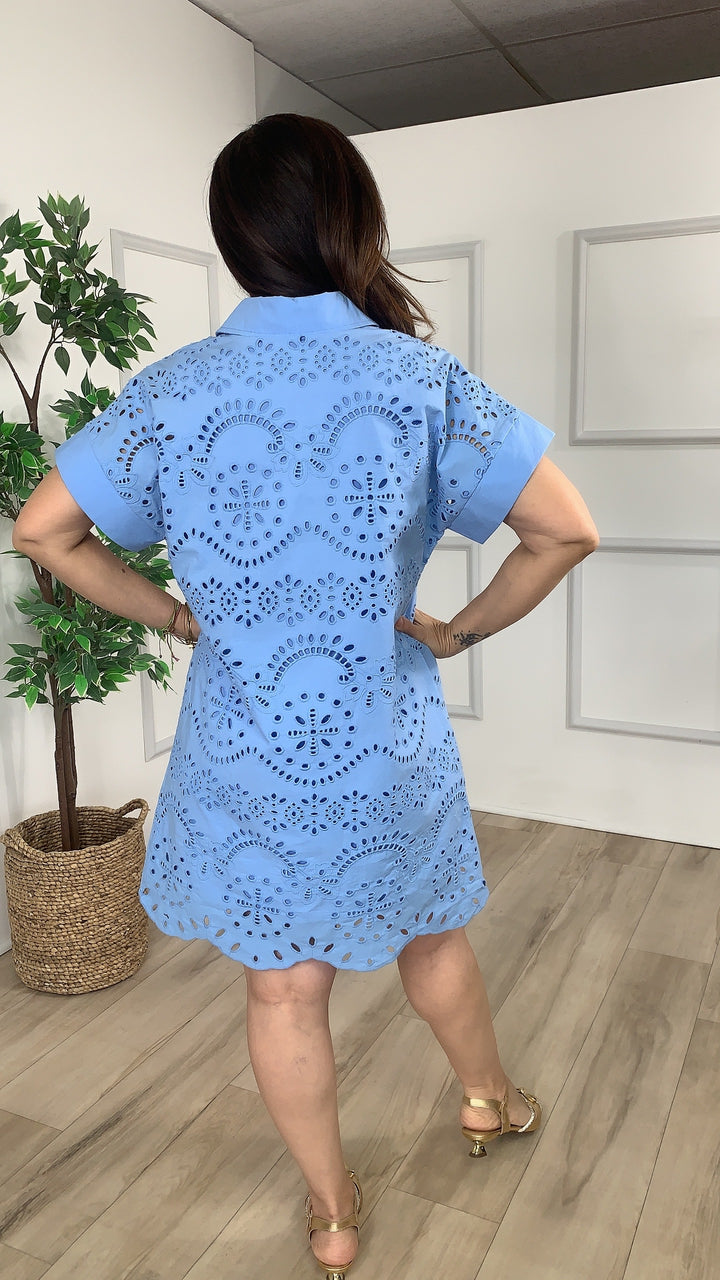 Blue Gracia Mini Dress