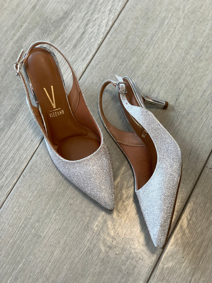 Vizzano Silver Glitter 2.5” Heels