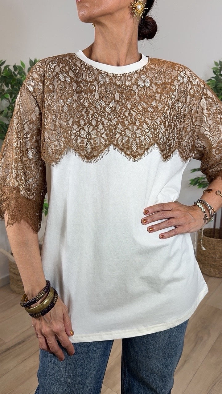 Clara Beige Top