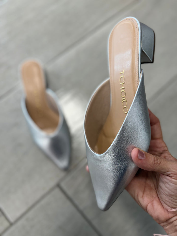 Tchocco Silver Mules