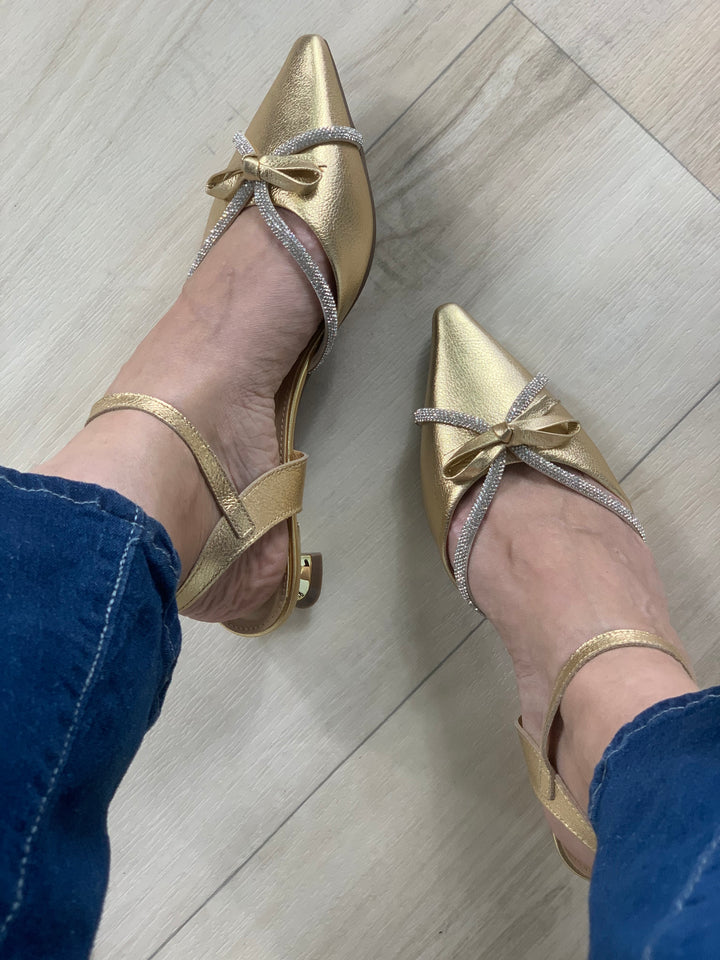 Tchocco Ouro Kitten Heels