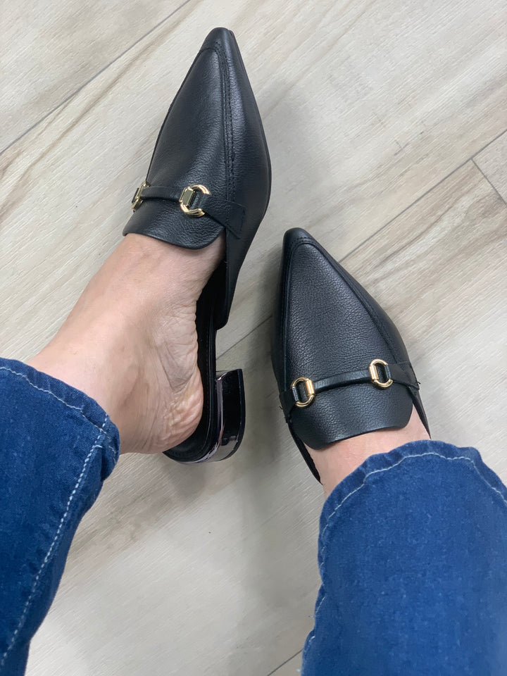 Tchocco Preto & Salto Onix Mules