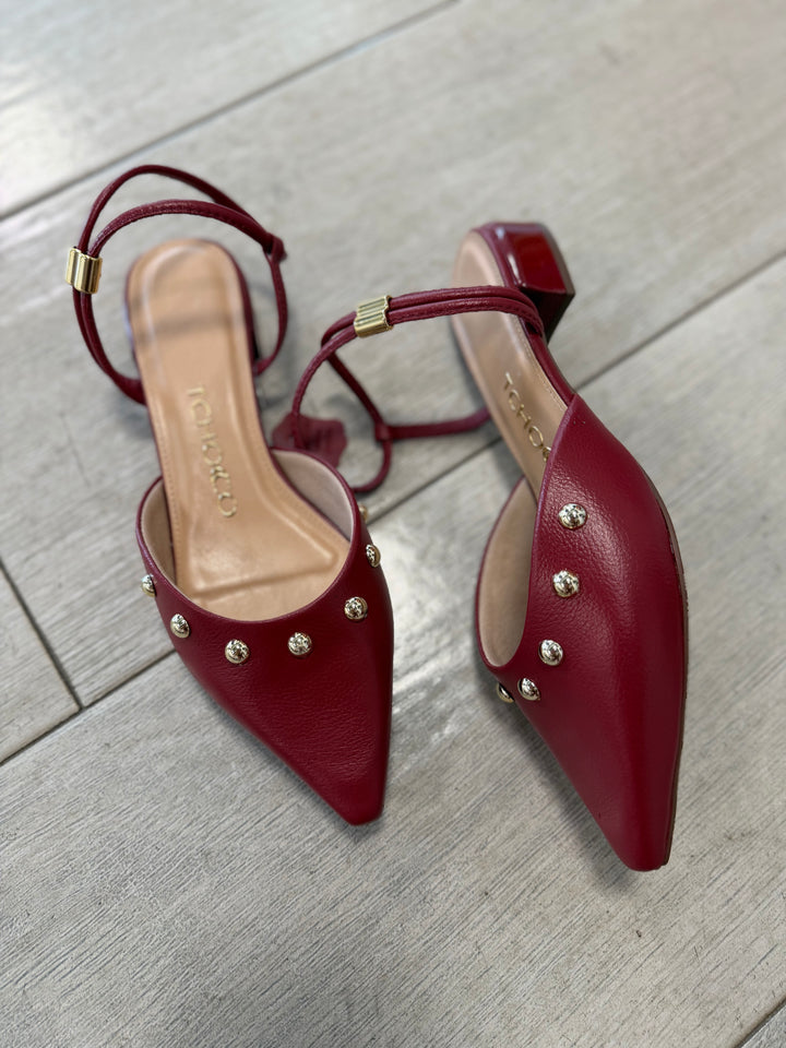 Tchocco Wine Studs Mary Janes