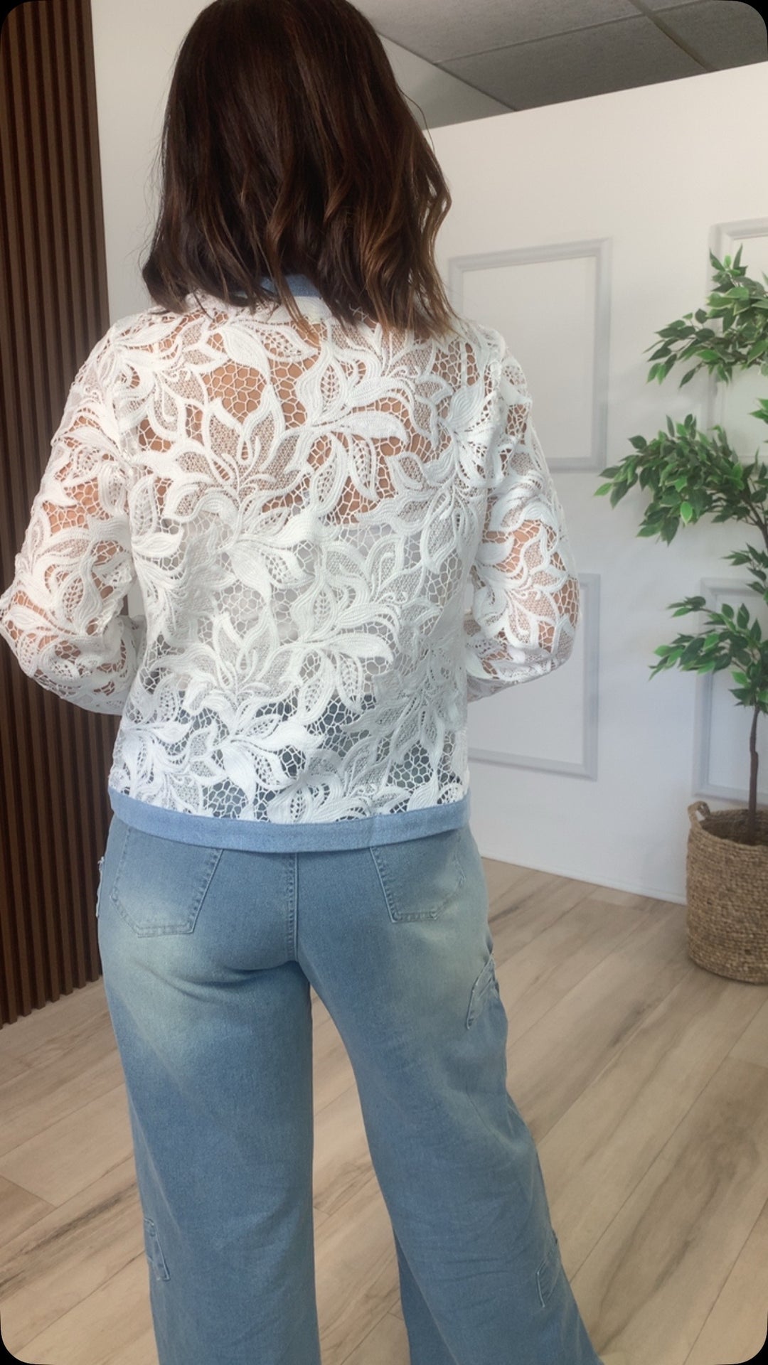 Dicha White Denim Jacket