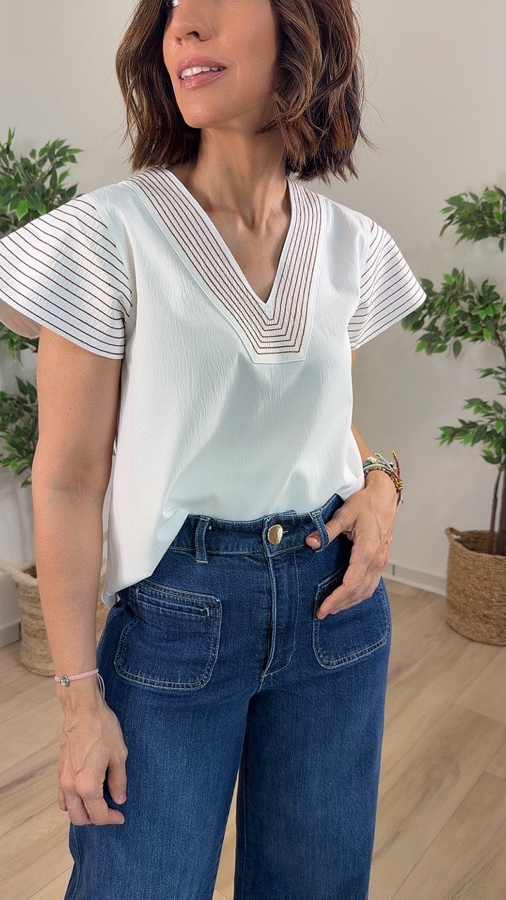 Meta Off White Top