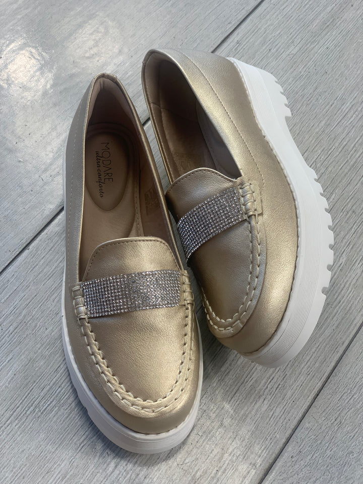 Modare Gold Loafers