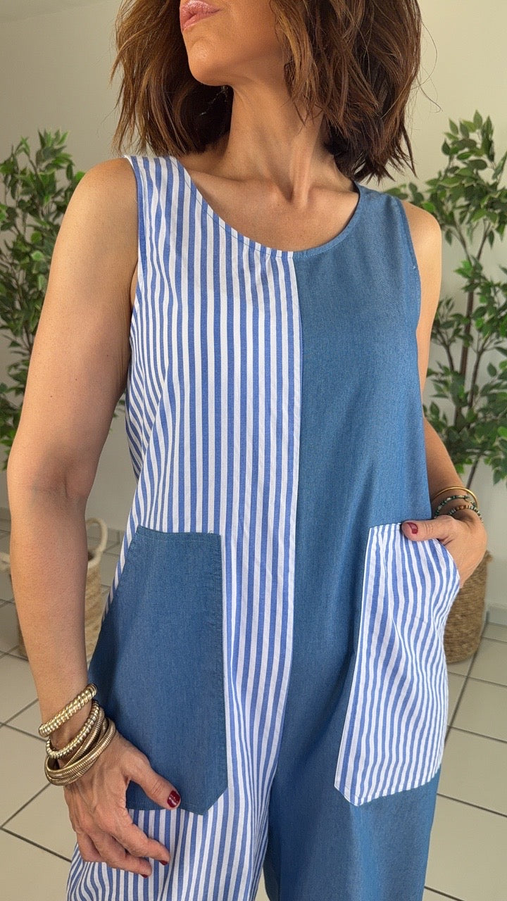 Estela Denim Jumpsuit