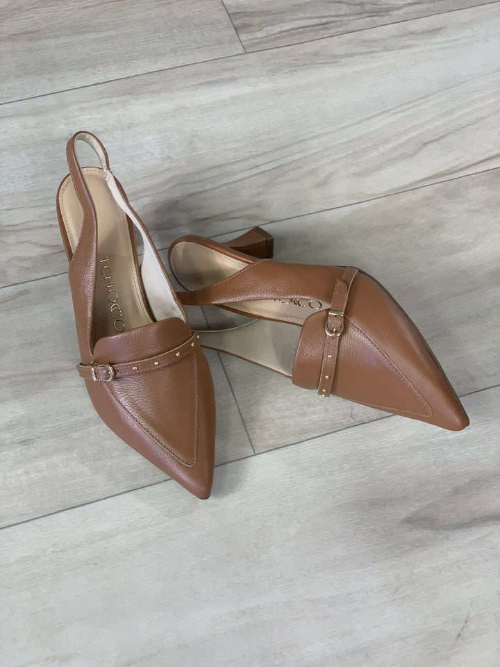 Tchocco Whisky Slingback Classic Heels