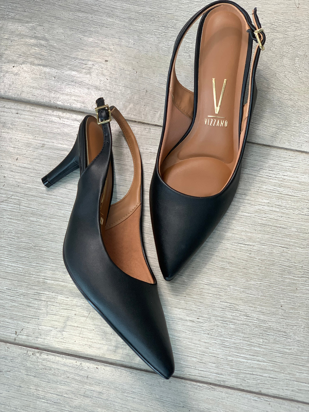 Vizzano Black 2.5” Strappy Classic Heels