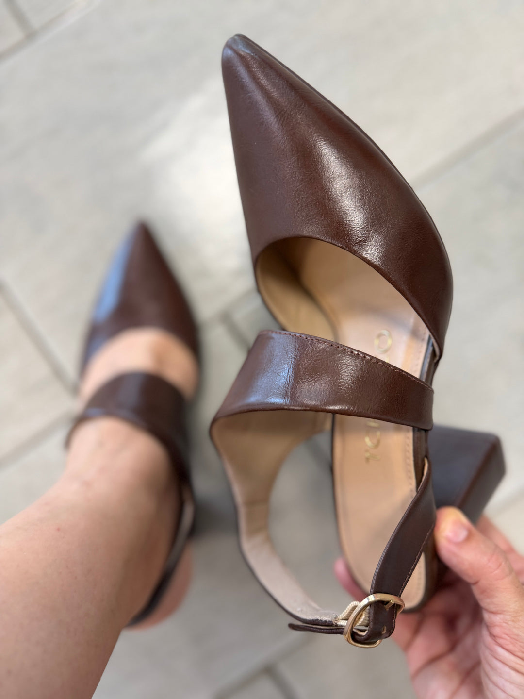 Tchocco 3" Café Euro Block Heels