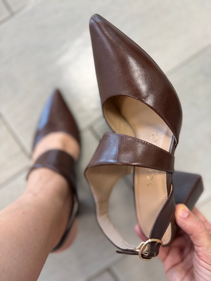 Tchocco 3" Café Euro Block Heels