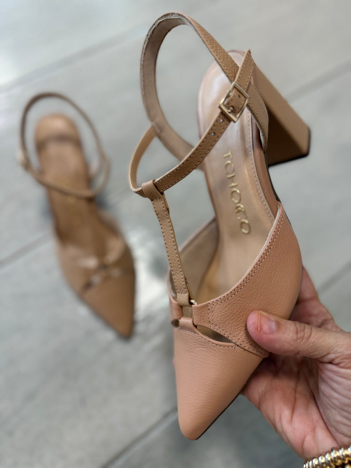 Tchocco 3" Antique T Block Heels