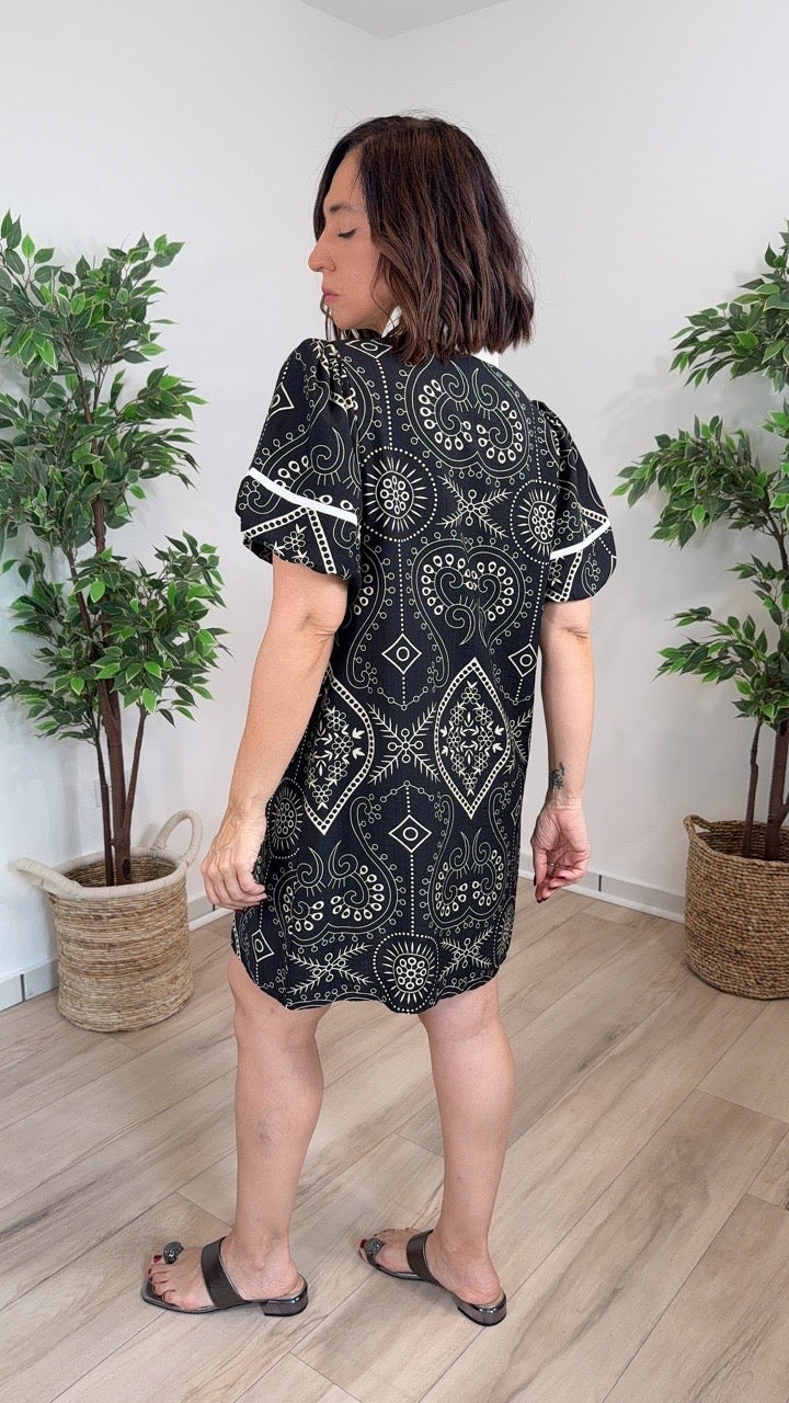 Esperta Black Mini Dress