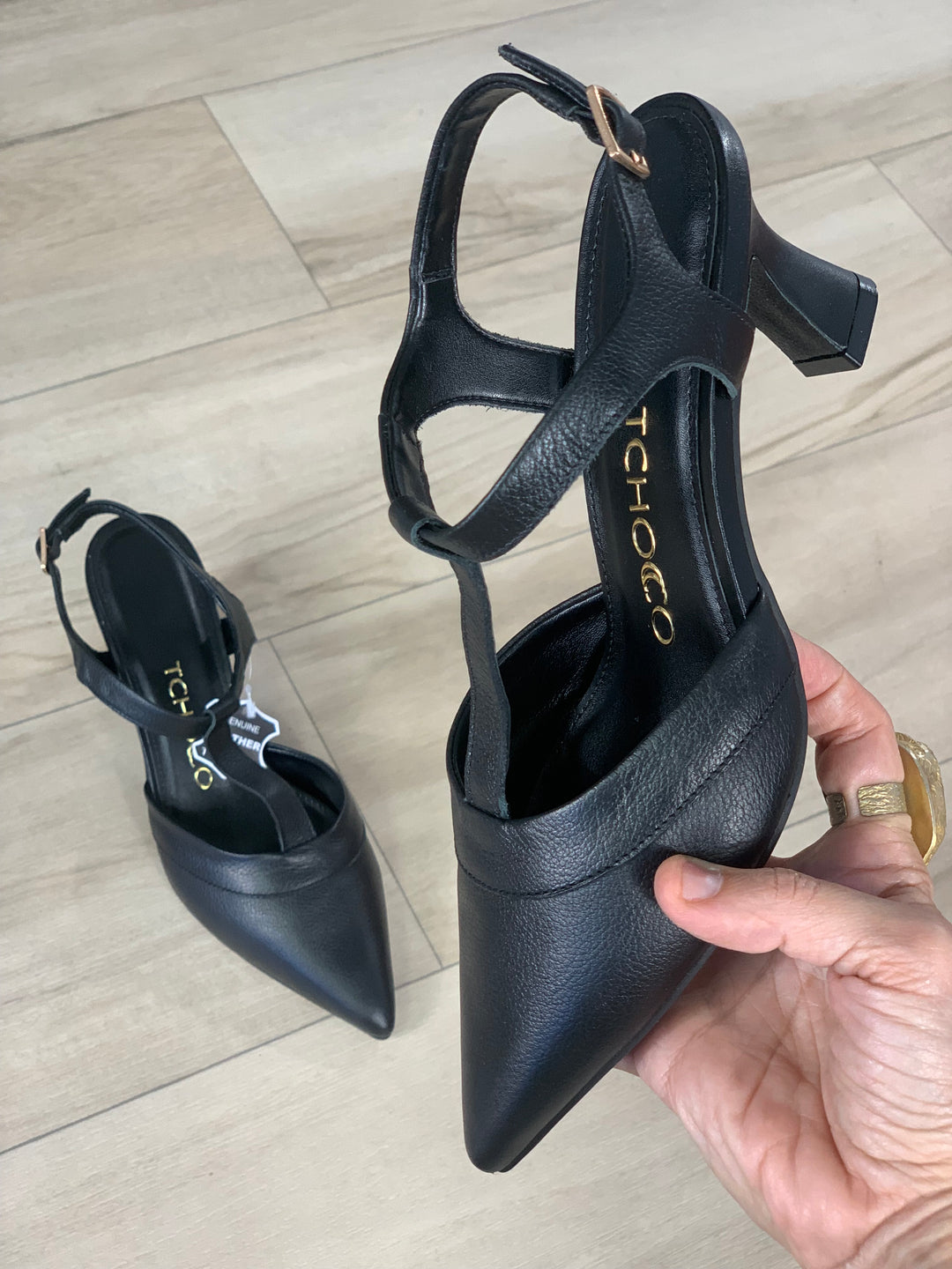 Tchocco Black BS Classic Heels