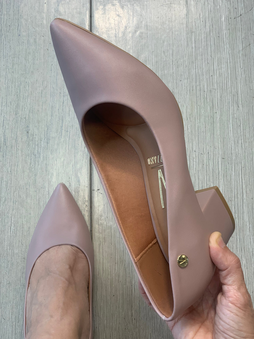 Vizzano Taupe Square Heels